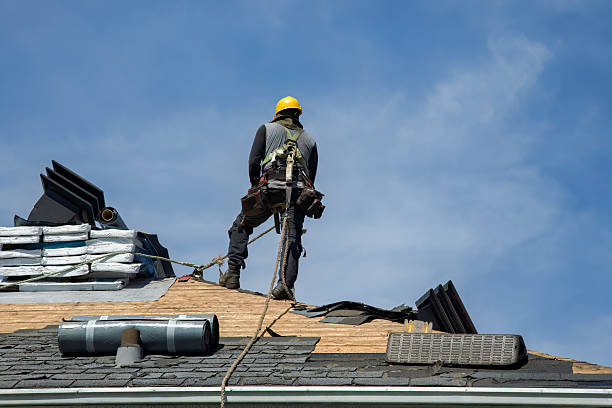 Professional Storm Damage Roof Repair technician working in Pinola, MS